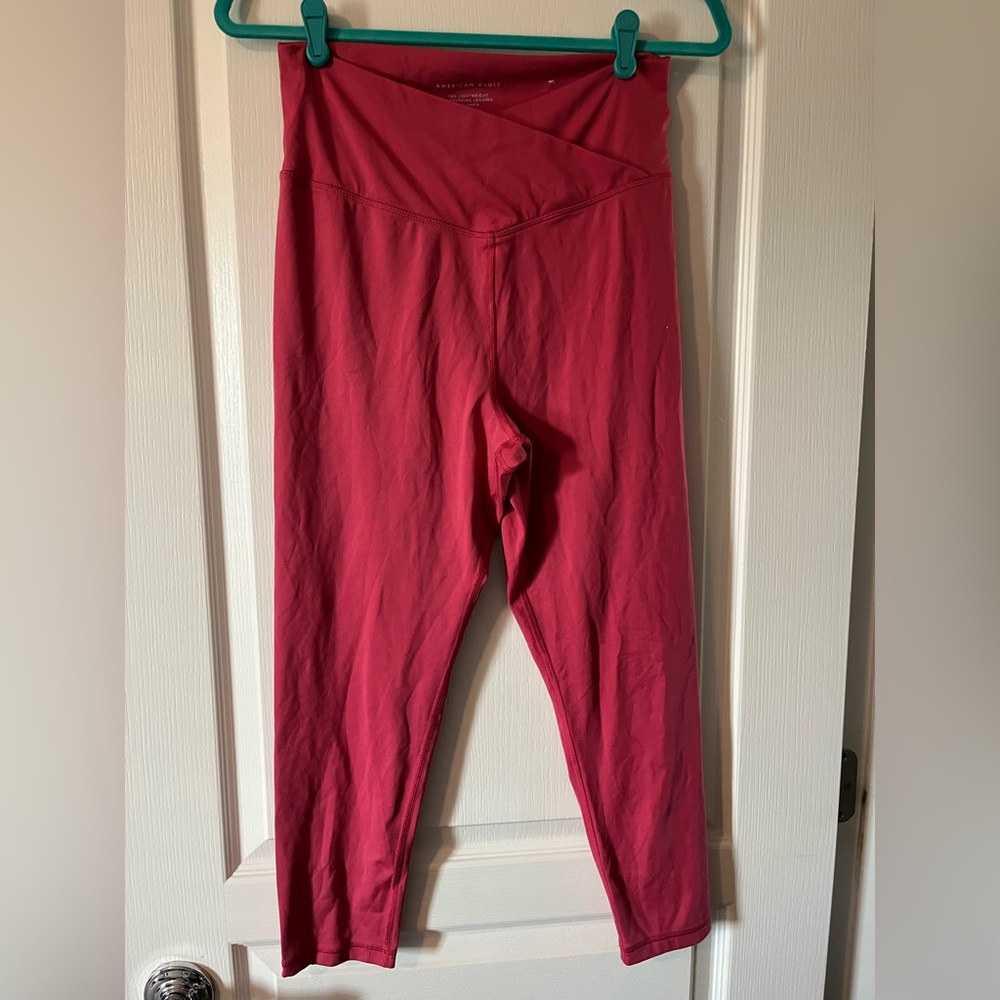 American Eagle Outfitters Deep Red Leggings